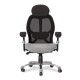 GRANIT 24 Hour Black Mesh with Grey Seat Multi-Function Ergonomic Office Chair with Headrest