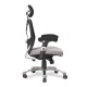 GRANIT 24 Hour Black Mesh with Grey Seat Multi-Function Ergonomic Office Chair with Headrest
