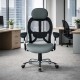 GRANIT 24 Hour Black Mesh with Grey Seat Multi-Function Ergonomic Office Chair with Headrest