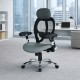 GRANIT 24 Hour Black Mesh with Grey Seat Multi-Function Ergonomic Office Chair with Headrest
