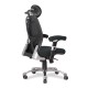 GRANIT 24 Hour Black Mesh Multi-Function Ergonomic Office Chair with Headrest
