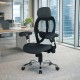 GRANIT 24 Hour Black Mesh Multi-Function Ergonomic Office Chair with Headrest