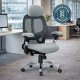 GRANIT 24 Hour Grey Mesh Multi-Function Ergonomic Office Chair with Headrest