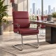 OLSEN Retro Design Leather Office Visitor Boardroom Chair with Cantilever Base OLSEN Retro Design Leather Office Visitor Boardroom Chair with Cantilever Base