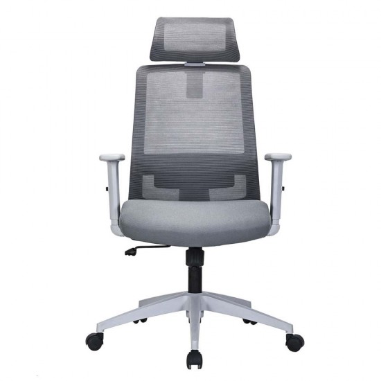 GRANIT 24 Hour Grey Mesh Multi-Function Ergonomic Office Chair with Headrest