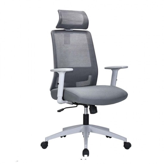 GRANIT 24 Hour Grey Mesh Multi-Function Ergonomic Office Chair with Headrest