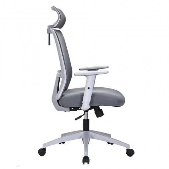 GRANIT 24 Hour Grey Mesh Multi-Function Ergonomic Office Chair with Headrest