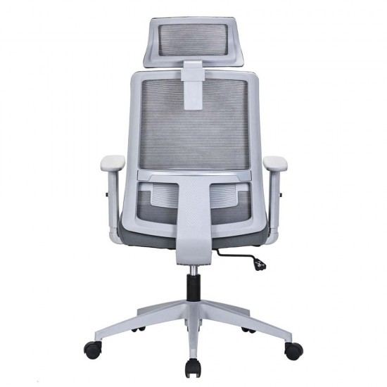 GRANIT 24 Hour Grey Mesh Multi-Function Ergonomic Office Chair with Headrest
