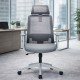 GRANIT 24 Hour Grey Mesh Multi-Function Ergonomic Office Chair with Headrest