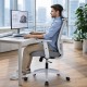 GRANIT 24 Hour Grey Mesh Multi-Function Ergonomic Office Chair with Headrest