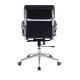 AREZZO Contemporary Design Black, white, Grey Leather Office Chair with chrome base