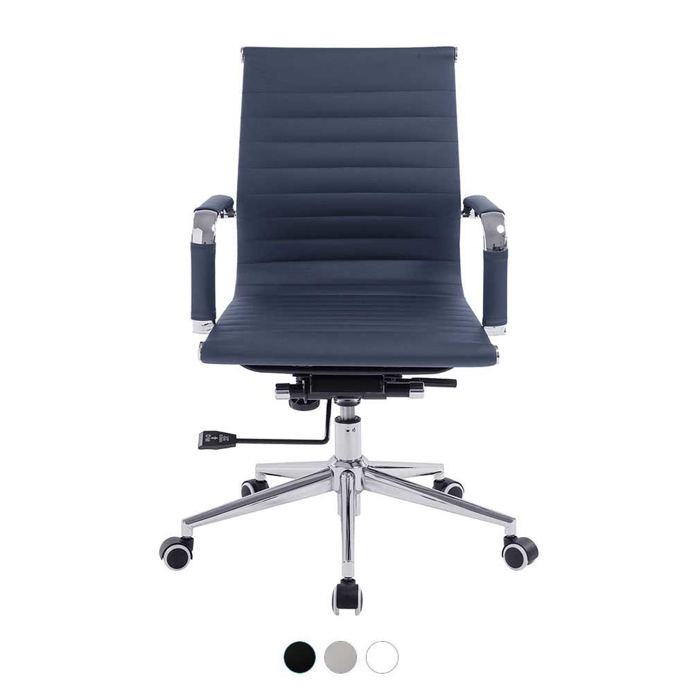 AREZZO Contemporary Design Black, white, Grey Leather Office Chair with