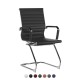 AREZZO Contemporary Design Leather Visitor Chair with Cantilever Base