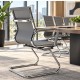 AREZZO Contemporary Design Leather Visitor Chair with Cantilever Base