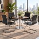 AREZZO Contemporary Design Leather Visitor Chair with Cantilever Base