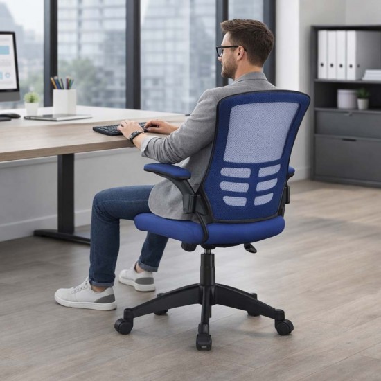 ARIA Mesh High Back Ergonomic Office Chair with Foldaway Arms