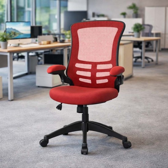 ARIA Mesh High Back Ergonomic Office Chair with Foldaway Arms
