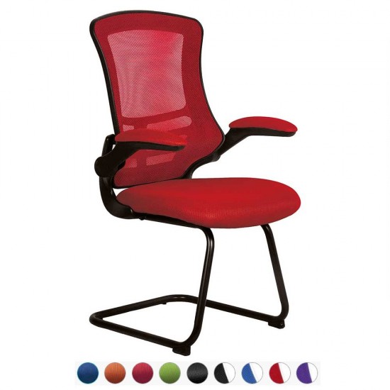 ARIA Mesh High Back Ergonomic Office Visitor Chair with Foldaway Arms