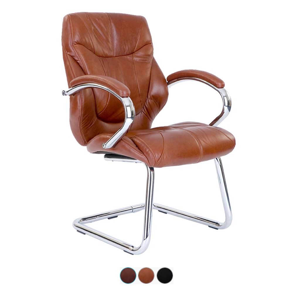 DURBAN (Visitor) Designer Leather Cantilever Office Chair ET617AV