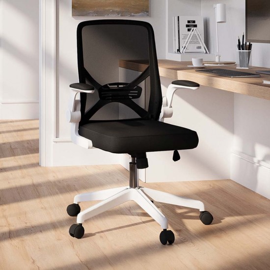 SPRITE space saving foldable mesh office chair with folding arms