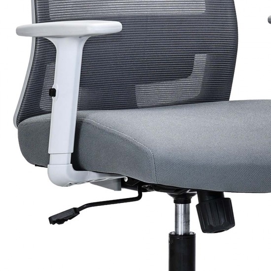 GRANIT 24 Hour Grey Mesh Multi-Function Ergonomic Office Chair with Headrest