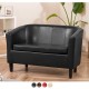 JAMAICA 2 Seat Curved Faux Leather Tub Sofas