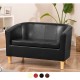 JAMAICA 2 Seat Curved Faux Leather Tub Sofas
