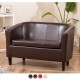 JAMAICA 2 Seat Curved Faux Leather Tub Sofas