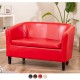 JAMAICA 2 Seat Curved Faux Leather Tub Sofas