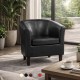 JAMAICA Single Seat Curved Faux Vegan Leather Tub Chair