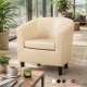JAMAICA Single Seat Curved Faux Vegan Leather Tub Chair