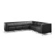MODAL Black Faux Leather Modular Seating - Straight Unit