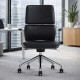 NOVA Minimalist Contemporary Design High Back Black Leather Executive Office Chair 