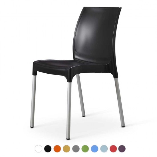 BARCA Contemporary Indoor/ Outdoor Cafe Dining Chairs in Bright Colours