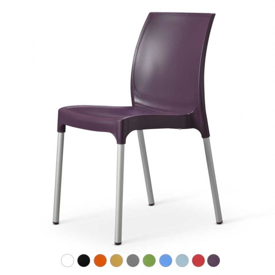 BARCA Contemporary Indoor/ Outdoor Cafe Dining Chairs in Bright Colours