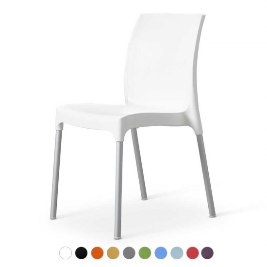 BARCA Contemporary Indoor/ Outdoor Cafe Dining Chairs in Bright Colours