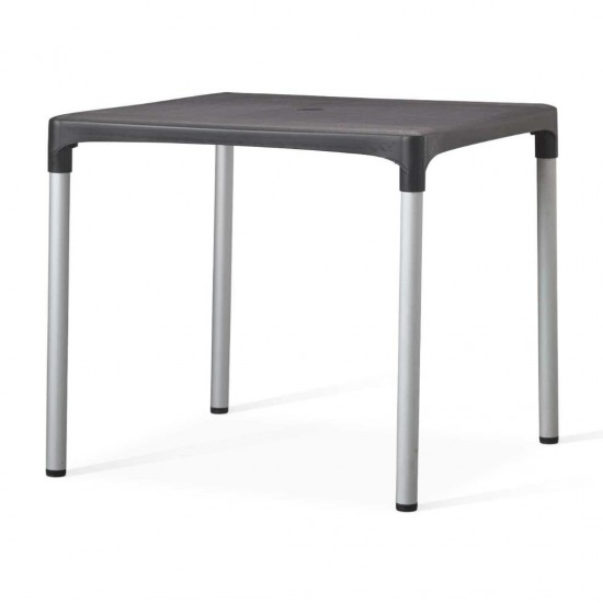 BARCA Contemporary Indoor/ Outdoor Square 4 Leg Cafe Dining Table