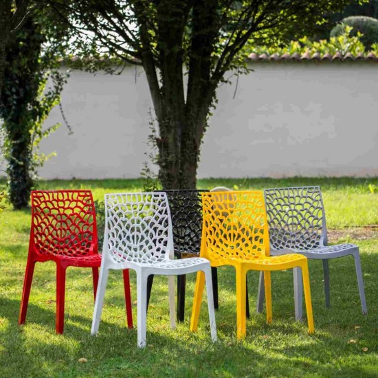 CALVO Stylish Indoor/ Outdoor Cafe Dining Chairs in Contemporary Colours