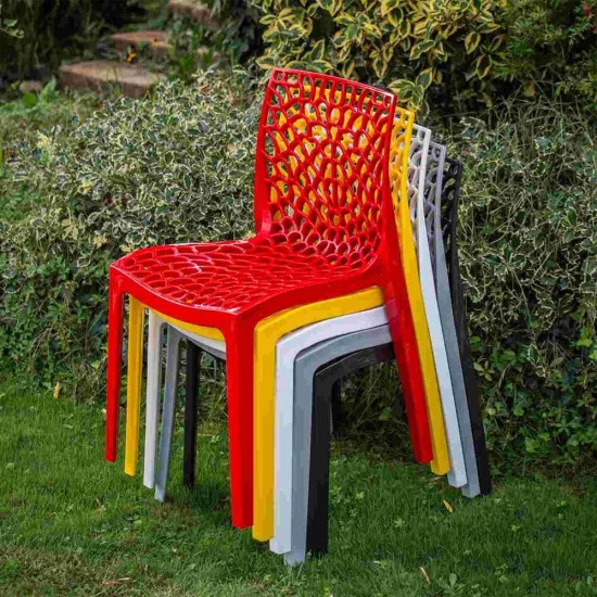 CALVO Stylish Indoor/ Outdoor Cafe Dining Chairs in Contemporary Colours