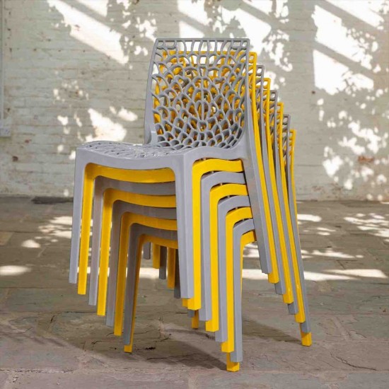 CALVO Stylish Indoor/ Outdoor Cafe Dining Chairs in Contemporary Colours
