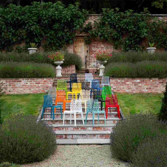 CALVO Stylish Indoor/ Outdoor Cafe Dining Chairs in Contemporary Colours