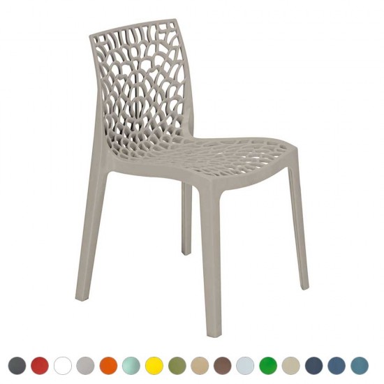 CALVO Stylish Indoor/ Outdoor Cafe Dining Chairs in Contemporary Colours