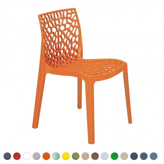 CALVO Stylish Indoor/ Outdoor Cafe Dining Chairs in Contemporary Colours
