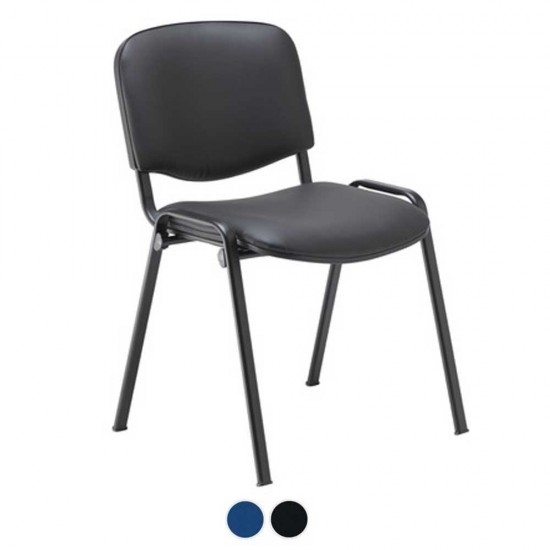 ISO BLACK FRAME Wipe Clean PU Stackable Conference Meeting Room Chairs