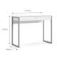 HANSEN Compact Desk with 2 Drawers - White High Gloss