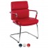 BELLONA VISITOR Contemporary Design Red Leather Cantilever Office Chair