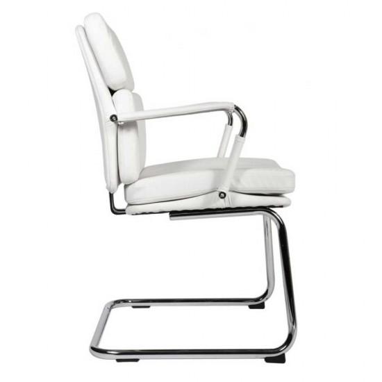 BELLONA VISITOR Contemporary Design Red Leather Cantilever Office Chair