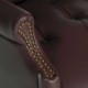 DRUMOAK Large Burgundy Leather Traditional Office Study Chairs