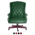 DRUMOAK Large Green Leather Traditional Executive Office Chairs
