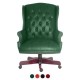 DRUMOAK Large Green Leather Traditional Executive Office Chairs DRUMOAK Large Green Leather Traditional Executive Office Chairs
